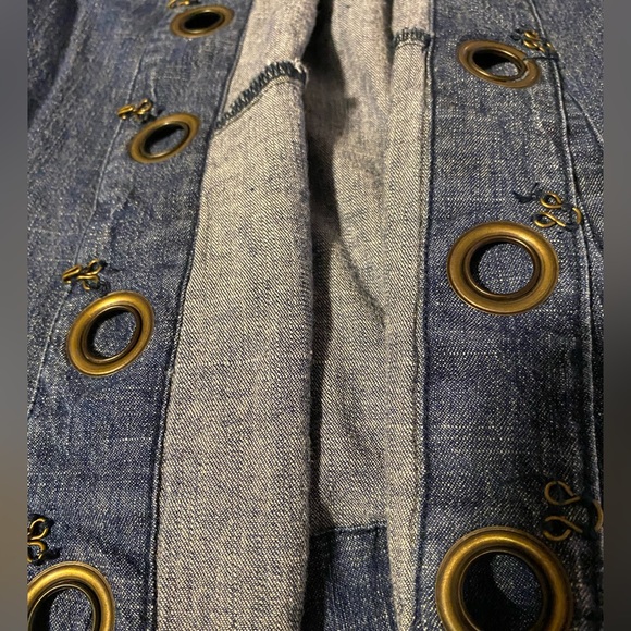 Live A Little Denim Jean Jacket 3/4 Sleeve Jacket Size M - Picture 6 of 7